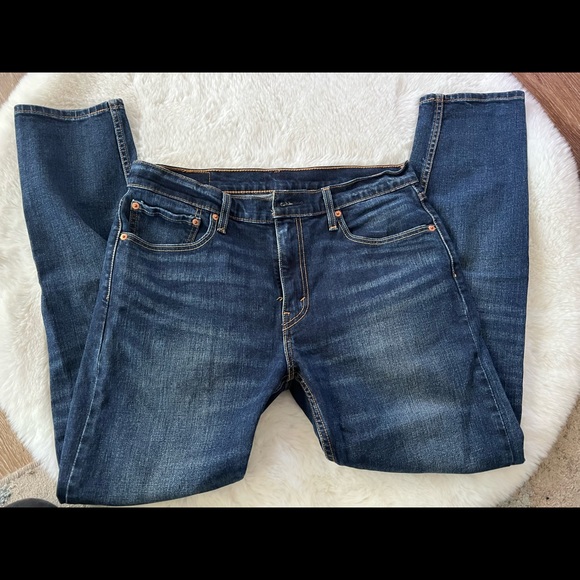 Levi's 512 Men Blue Skinny Slim Stretch Jeans W33 L32 | Fabb Fashion
